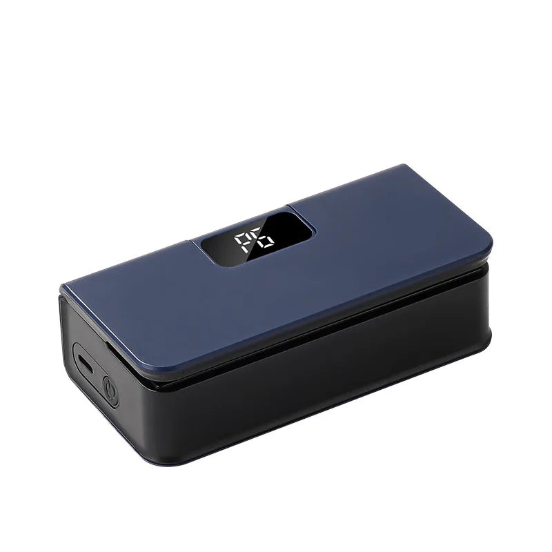GoodFound Classic Mini Bag Sealer in navy blue, digital display showing heat level 6