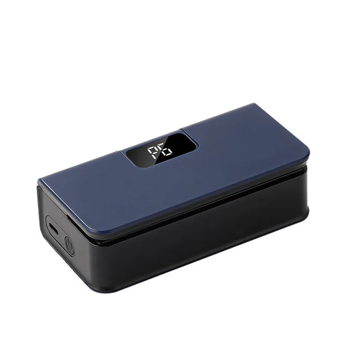 GoodFound Classic Mini Bag Sealer in navy blue, digital display showing heat level 6